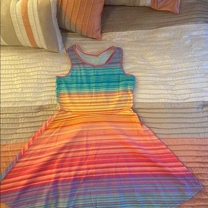 Girls Children’s Place Dress. Pink/Orange/Purple/Turquoise. Size 14. Barely Worn